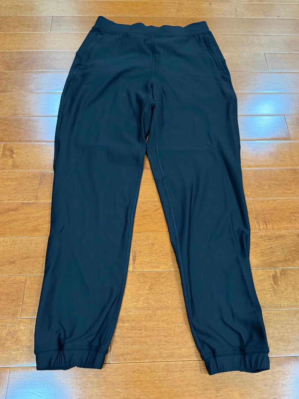 Lululemon Black Elastic Waist Zip Cuffs Adapted State High Rise Joggers Pants 6 - Picture 2 of 6